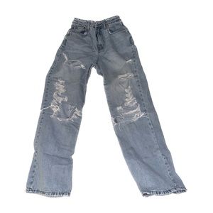 Blue Baggy Wide Jeans
